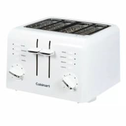 Cuisinart Compact 4-Slice White Wide Slot Toaster with Crumb Tray thumbnail 2