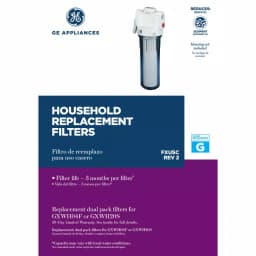 GE Universal Whole House Replacement Water Filter Cartridge, Sediment Filter 2-Pack thumbnail 3