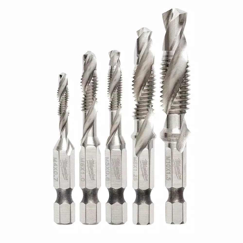 Milwaukee SHOCKWAVE 5-Piece Metric Steel Impact Drill Tap Set