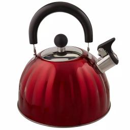 Mr. Coffee Twining 2.1 Qt. Red Stainless Steel Whistling Tea Kettle, 8-Cup Capacity thumbnail 1