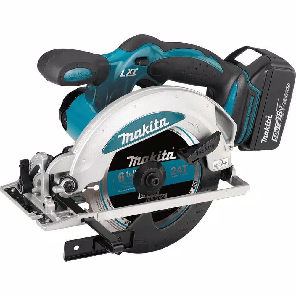 Makita 18V LXT Cordless 6-1/2 in. Circular Saw Kit with 2 5.0 Ah Batteries and Charger