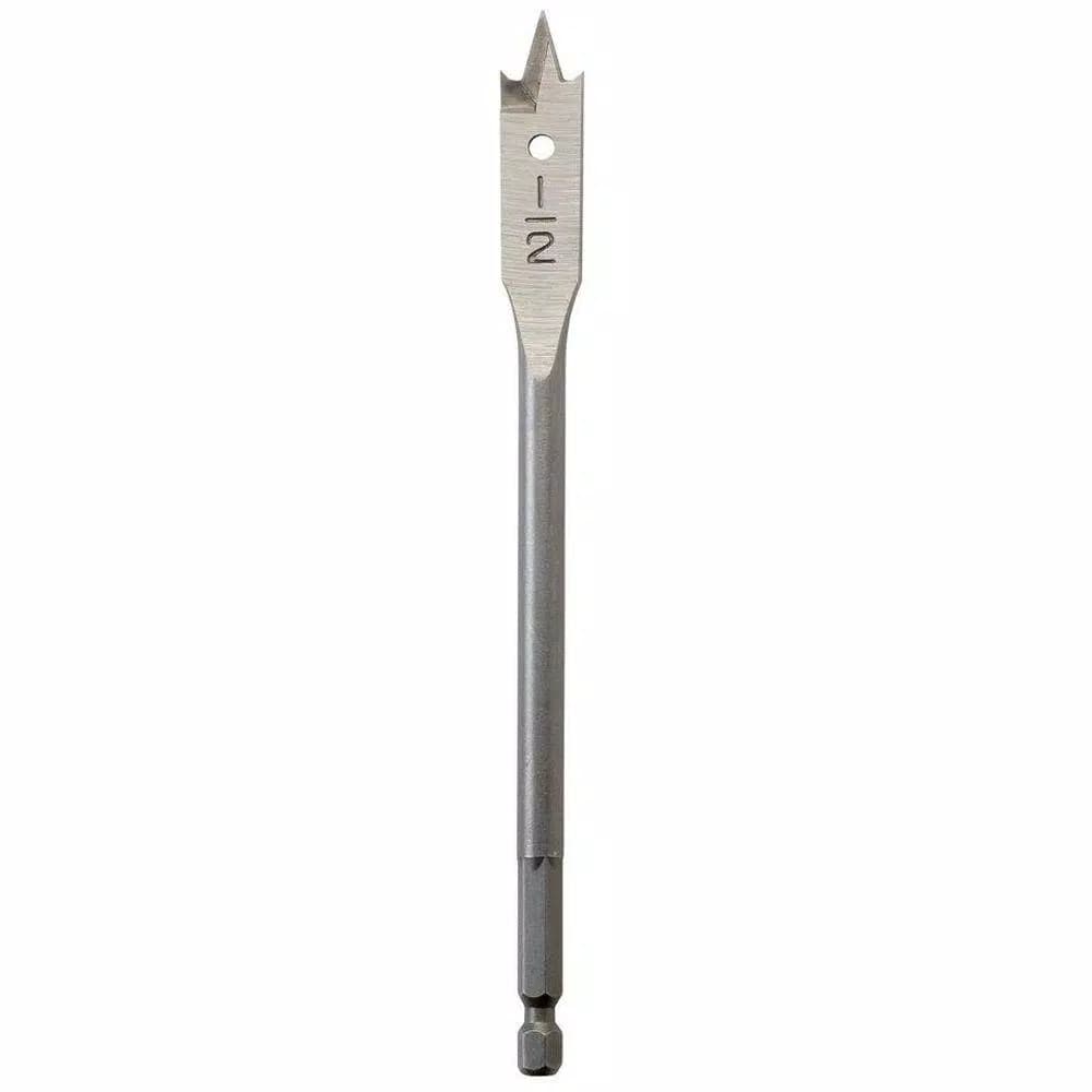 Milwaukee 1/2 in. x 6 in. High Speed Steel Spade Wood Boring Bit with 1/4 in. Hex Shank