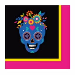 Sugar Plum Party SugarPlum Collection 32-Piece Dia De Los Muertos Assorted Disposable Cocktail Paper Napkins thumbnail 1