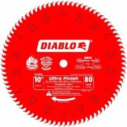 Diablo 10 in. x 80-Teeth Ultra Finish Carbide Circular Saw Blade thumbnail 3