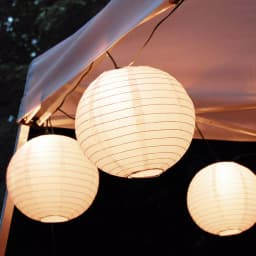 LUMABASE 10 in. 10-Light White Paper Lantern String Lights, 27 ft. Cord thumbnail 3