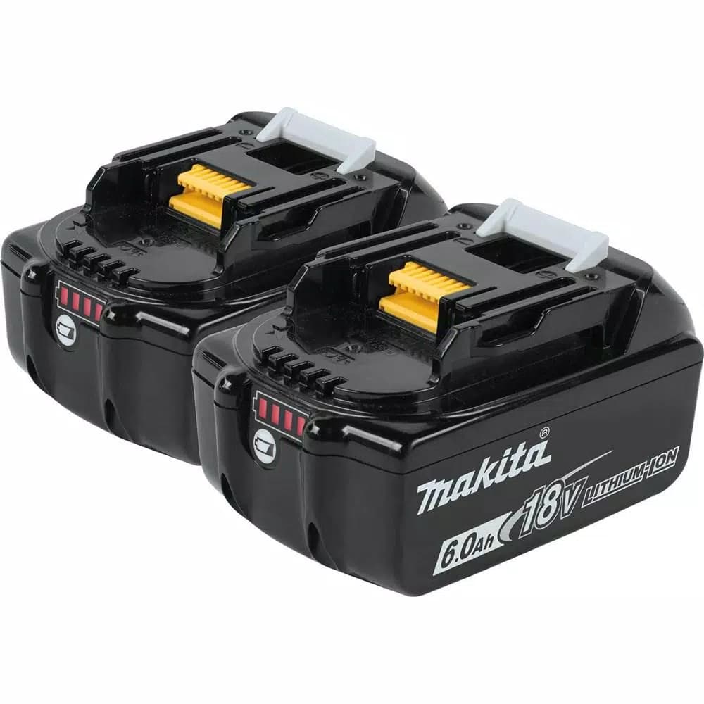 Makita 18V LXT Lithium-Ion 6.0 Ah Battery 2-Pack (BL1860B-2)