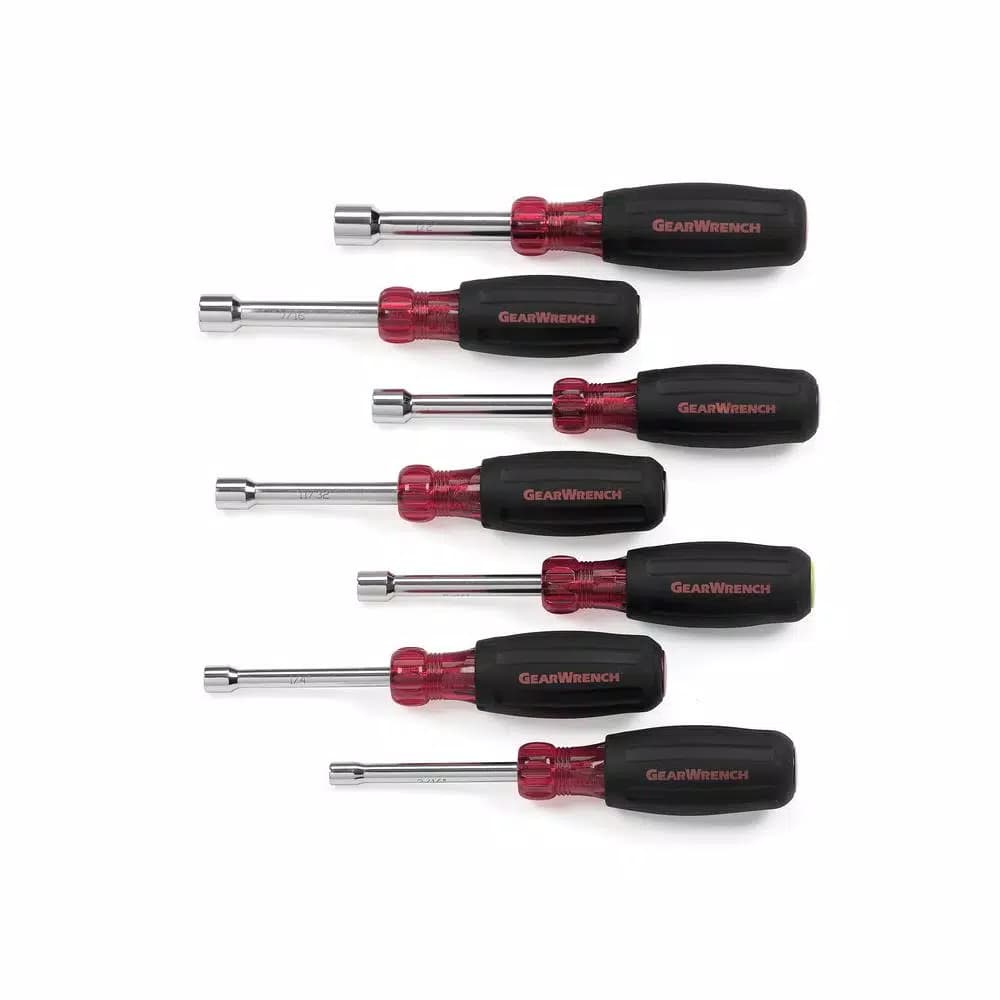 Gearwrench 7-Piece SAE Nut Driver Set with Cushion Grips