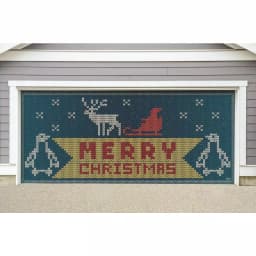 My Door Decor 7 ft. x 16 ft. Ugly Christmas Sweater Garage Door Mural, Vinyl Outdoor Holiday Decor thumbnail 2