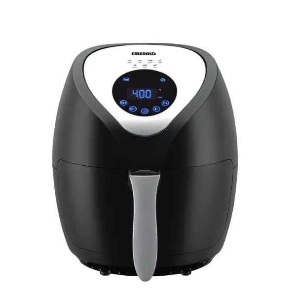 Emerald 1812 4.22 Qt Air Fryer with 1400W Power and Digital LED Touch Display, Black
