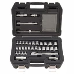 DEWALT 3/8 in. Drive 34-Piece Combination Socket Set with Ratchet, Metric & SAE thumbnail 1