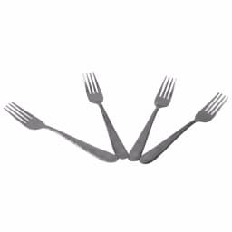 Unbranded Hammered Finish Silver 18/0 Stainless Steel Dinner Fork Set, 4-Piece thumbnail 1