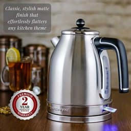 Ovente KS777 1.7L Stainless Steel Electric Kettle, 1500W Rapid Boil with Auto Shut-Off thumbnail 7