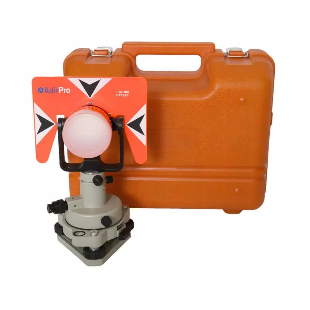 AdirPro Gray Traverse Single Prism and Tribrach Kit with 62 mm Prism