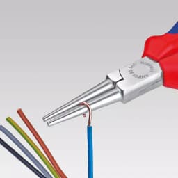 KNIPEX 6-1/4 in. Round Nose Long Nose Pliers with Comfort Grip thumbnail 2