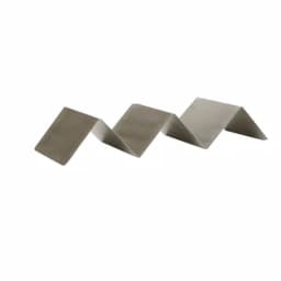 Unbranded Silver Stainless Steel Taco Holder Set, 4-Pack Serving Tray for Hard and Soft Shells, Grill Safe thumbnail 3
