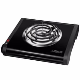 BLACK+DECKER 6 in. Single Burner Portable Hot Plate with Variable Temperature Control, Black thumbnail 1