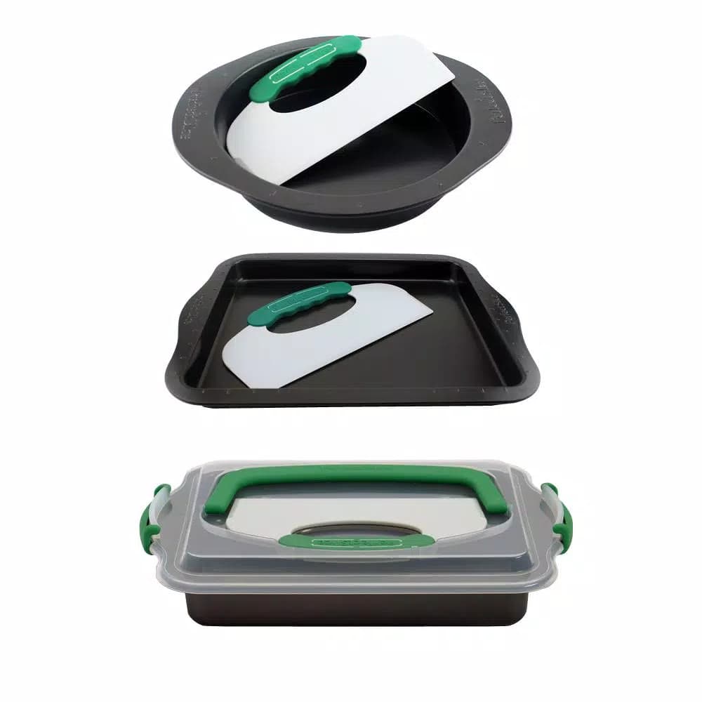 BergHOFF Perfect Slice 7-Piece Carbon Steel Baking Pan Set with Slicing Tools