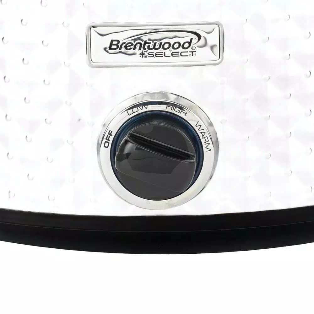 Brentwood Appliances SC-157W 7 Qt. Pearl Slow Cooker with Tempered Glass Lid