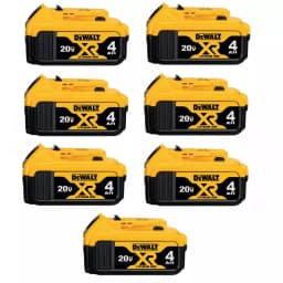 DEWALT 20V MAX XR 4.0Ah Lithium-Ion Battery Pack, 7-Pack thumbnail 1