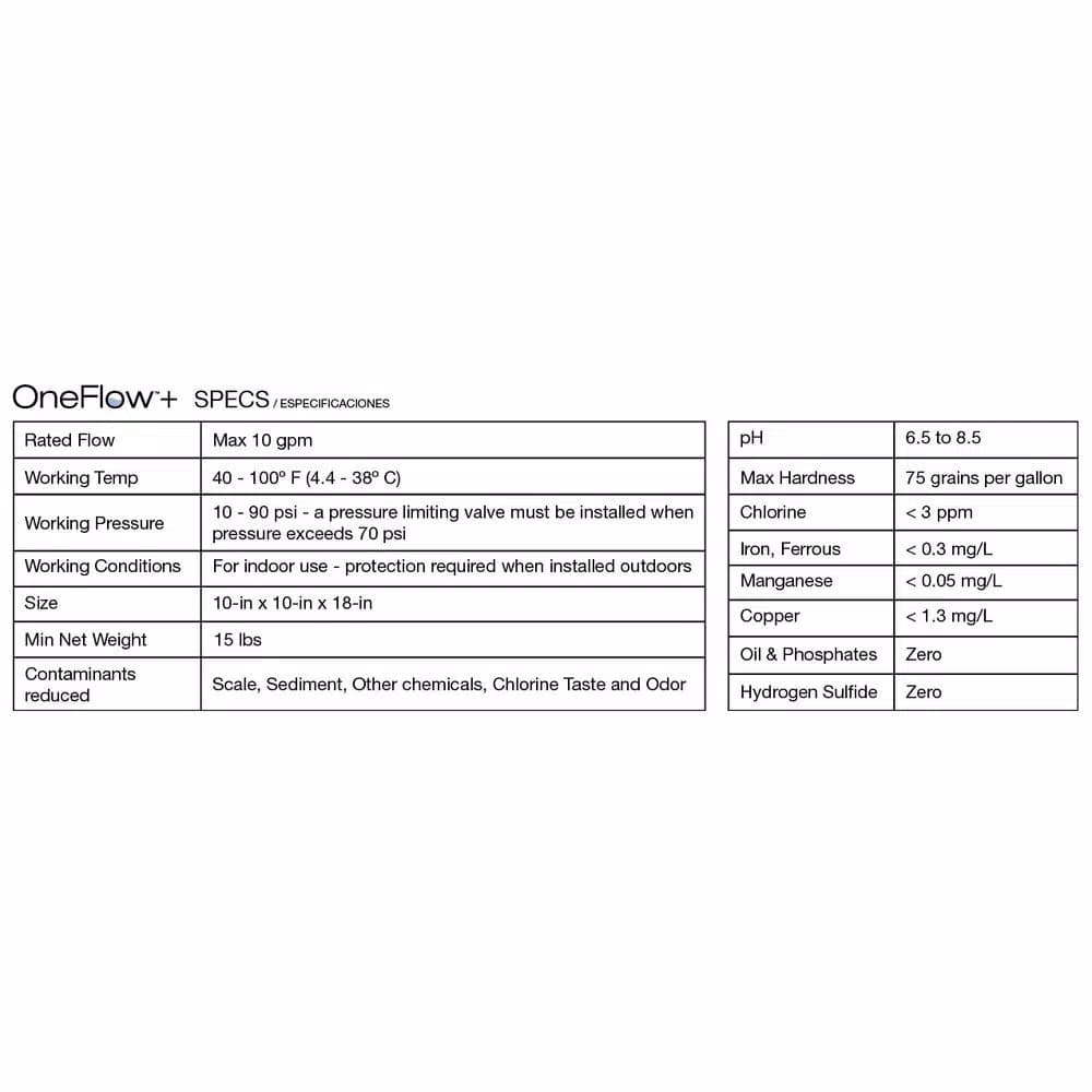 Watts OneFlow Scale Prevention and Whole House Water Filtration System
