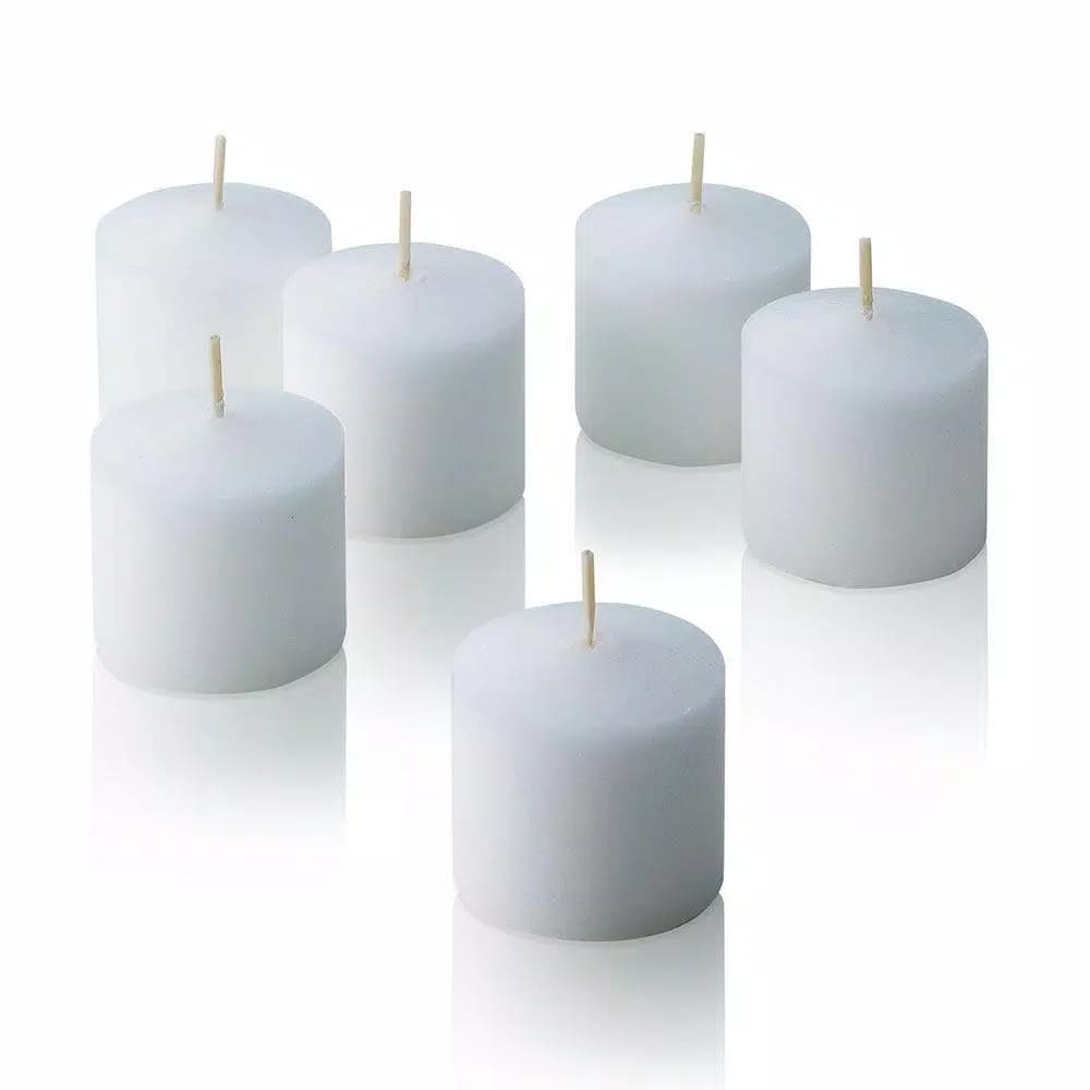 Light In The Dark White Unscented Votive Candles, 10 Hour Burn Time (Set of 12)