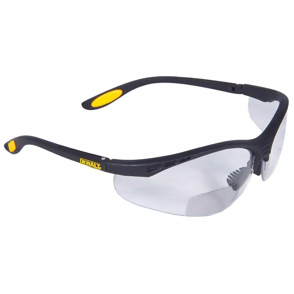DEWALT Reinforcer RX Bifocal Safety Glasses, 2.5 Diopter, Clear Lens