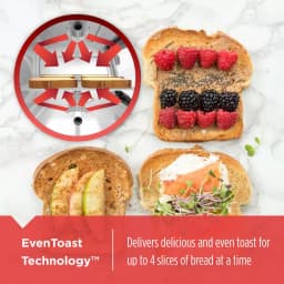 BLACK+DECKER 4-Slice Stainless Steel Toaster Oven with EvenToast Technology thumbnail 3