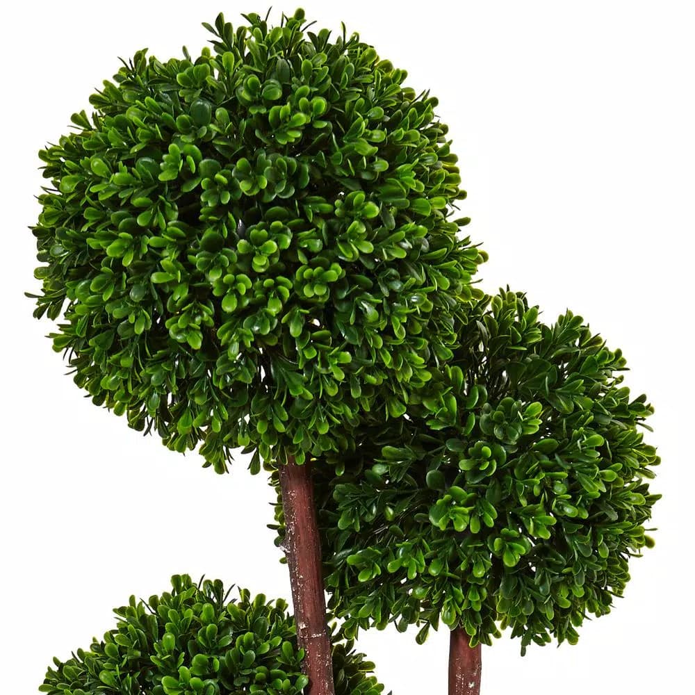 Nearly Natural 36 in. Artificial Boxwood Topiary Tree - UV Resistant Indoor/Outdoor Faux Plant