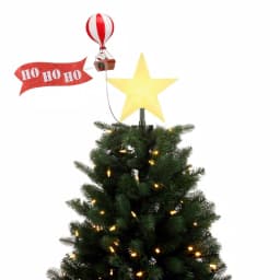 Mr. Christmas Santa in Hot Air Balloon Animated Tree Topper with LED Star thumbnail 2