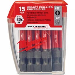 Milwaukee SHOCKWAVE 2 in. Phillips #2 Impact Duty Steel Driver Bits, 15-Pack thumbnail 3