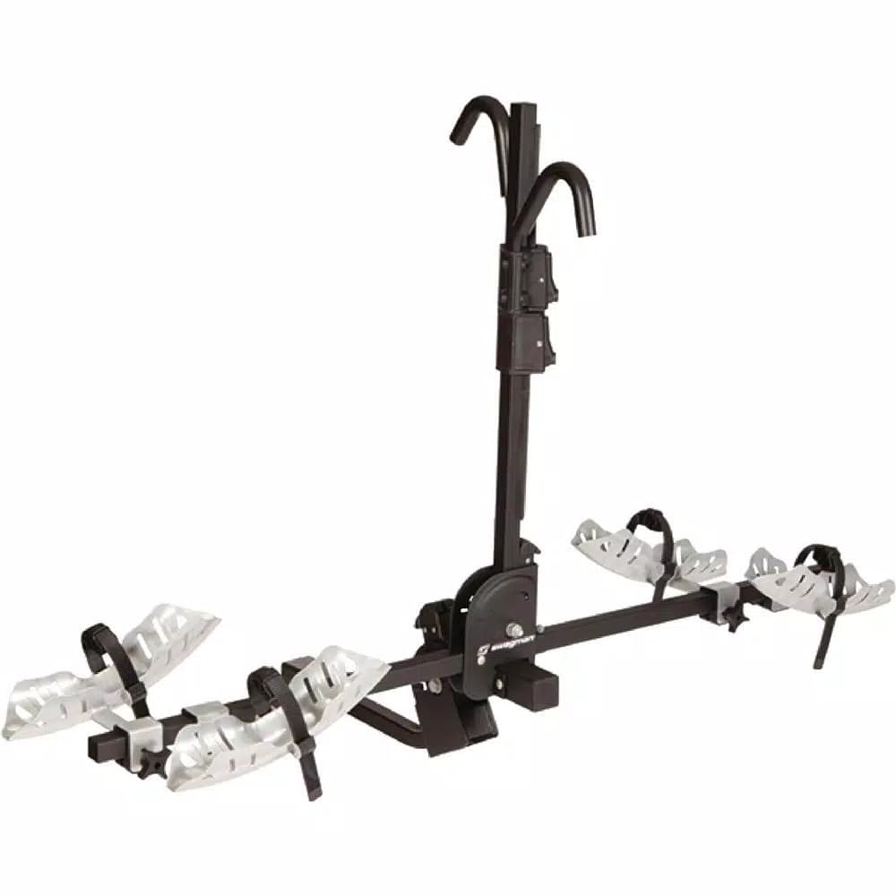 Swagman Chinook 2-Bike Hitch Rack with Key Lock Hook, Fits 1-1/4 in. and 2 in. Receivers, Black