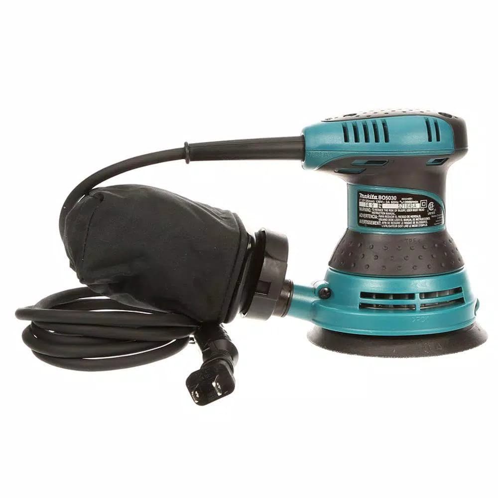 Makita 5 in. Corded Random Orbital Sander with Dust Bag and Hard Case, 3 Amp