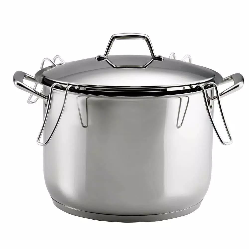 Tramontina Gourmet Prima 16 Qt. Stainless Steel Stock Pot Set with Lid and 4-Piece Pasta Inserts