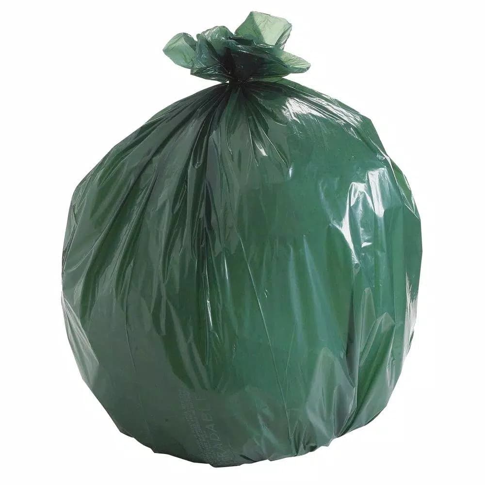 Stout 33 Gallon Totally Degradable Trash Bags, 40 Count Box, Green