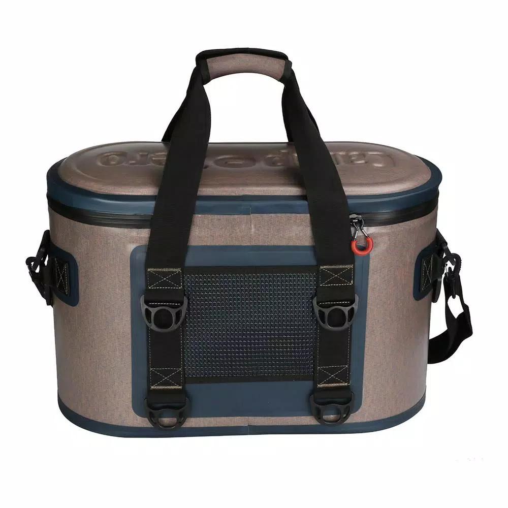 Camp-Zero 25.88 Qt. 40-Can Premium Soft Cooler - Beige and Blue