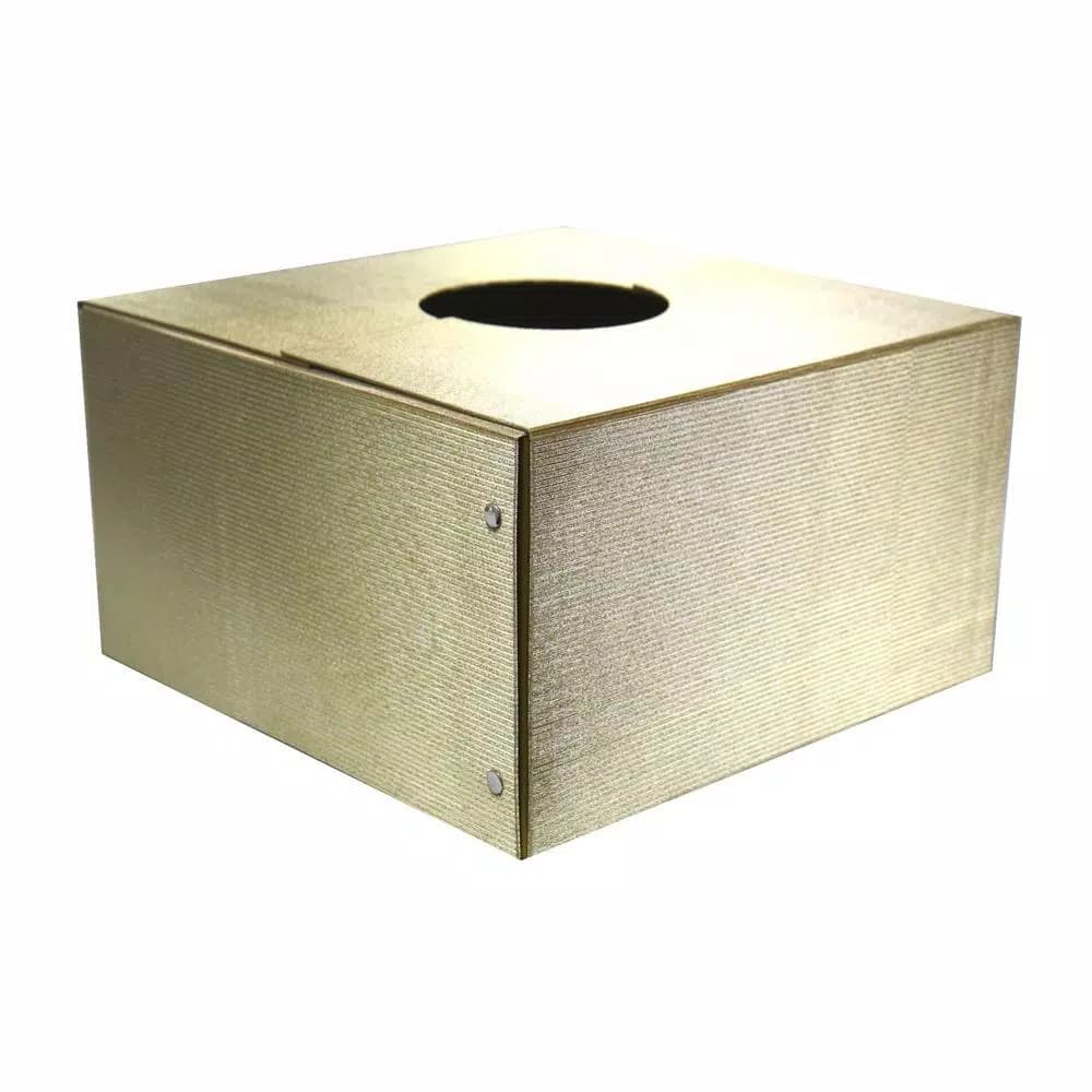 Unbranded Deluxe Sparkle Striped Silver and Gold Christmas Tree Box - Decorative Tree Stand Cover