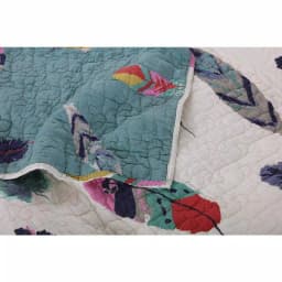 Greenland Home Fashions Dream Catcher Multicolored Quilted Cotton Throw, Southwestern Reversible Feather Print thumbnail 2