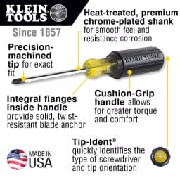 Klein Tools 7-Piece Assorted Screwdriver Set with Cushion Grip Handles thumbnail 2