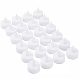 Lavish Home 24-Piece LED Tea Light Candle Set, 1.5 in. White Votive Candles thumbnail 1