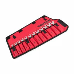 TEKTON 12-Piece Metric Stubby Combination Wrench Set, 8-19 mm with Roll-Up Pouch thumbnail 1