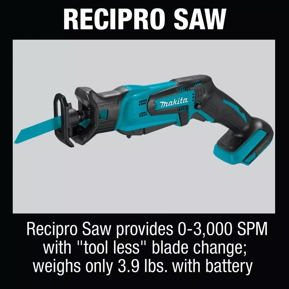 Makita 18V LXT Cordless 6-Piece Combo Kit with 3.0Ah Batteries and Charger