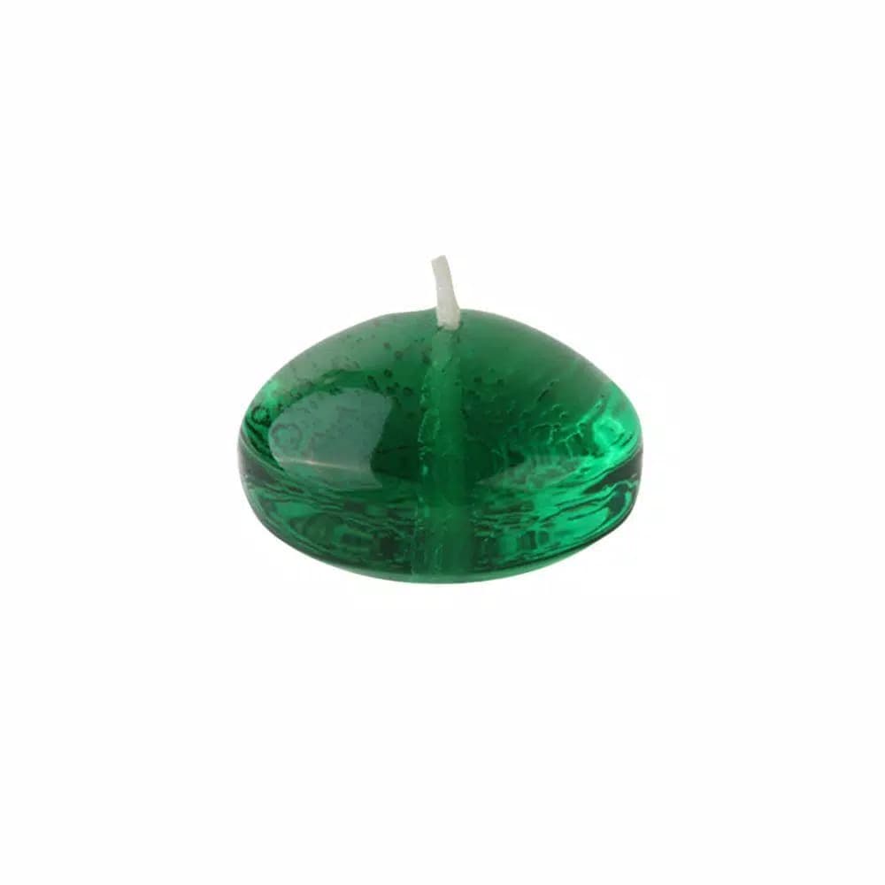 Zest Candle 1.75 in. Clear Hunter Green Gel Floating Candles, Box of 12