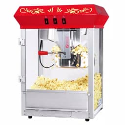 Great Northern Foundation 8 oz. Red Countertop Popcorn Machine with Whisper Quiet Motor thumbnail 1