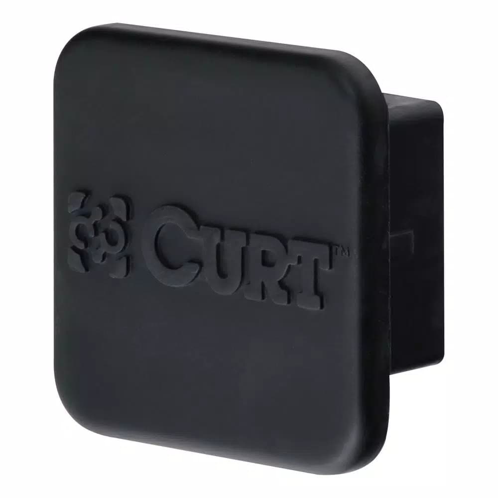 CURT 2" Rubber Trailer Hitch Receiver Tube Cover, Black