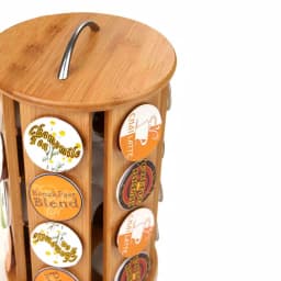 Mind Reader 24-Capacity Bamboo K-Cup Storage Organizer and Coffee Pod Carousel thumbnail 5