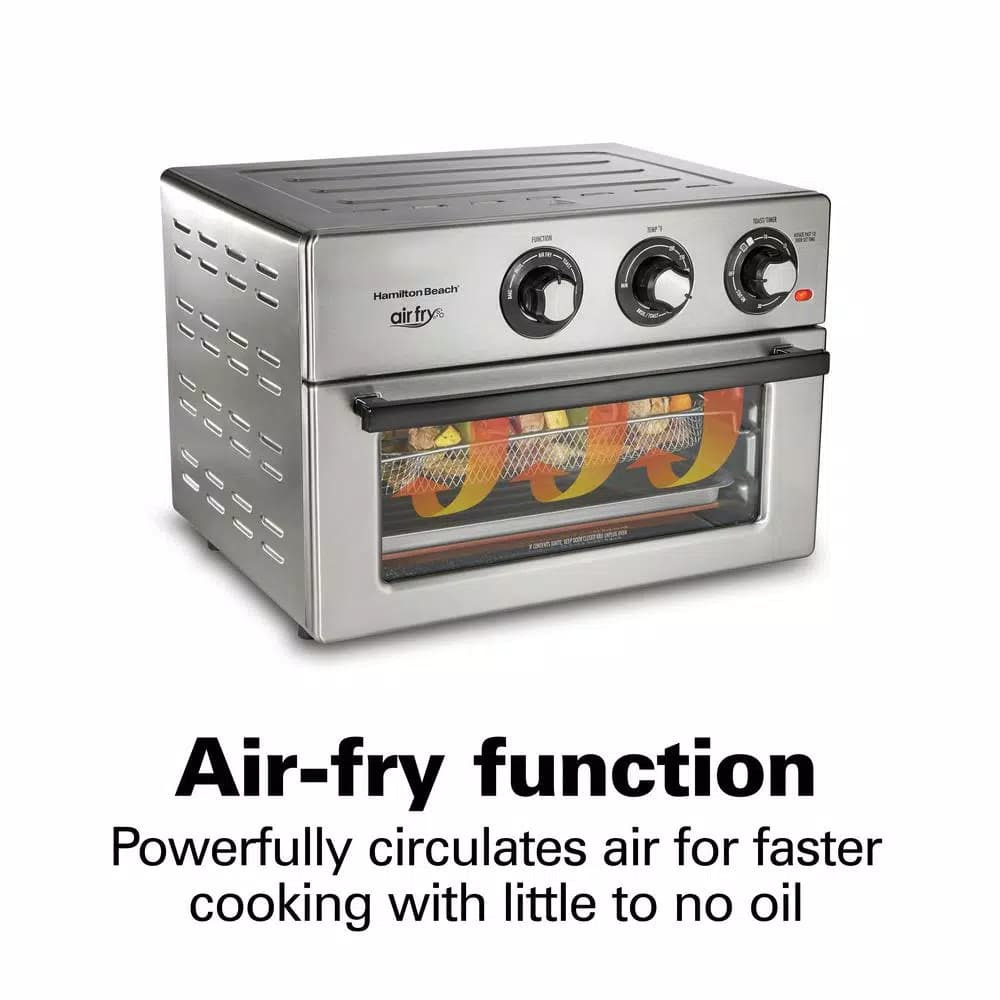 Hamilton Beach 1800W Air Fry Countertop Oven, 6-Function Stainless Steel Oven