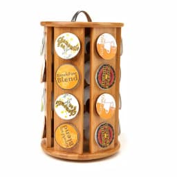 Mind Reader 24-Capacity Bamboo K-Cup Storage Organizer and Coffee Pod Carousel thumbnail 4