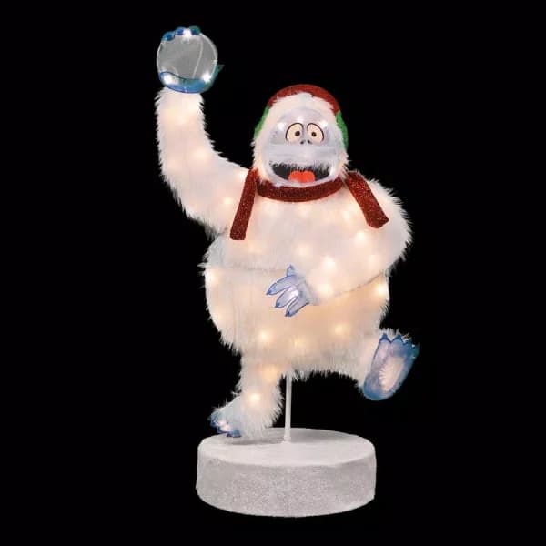 Rudolph 36 in. Rudolph and Friends Bumble Outdoor Lighted Christmas Sculpture, Swiveling LED Decor