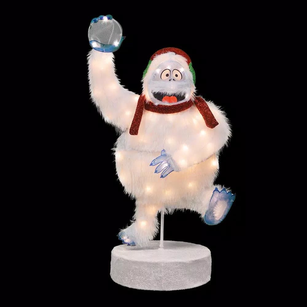 Rudolph 36 in. Rudolph and Friends Bumble Outdoor Lighted Christmas Sculpture, Swiveling LED Decor