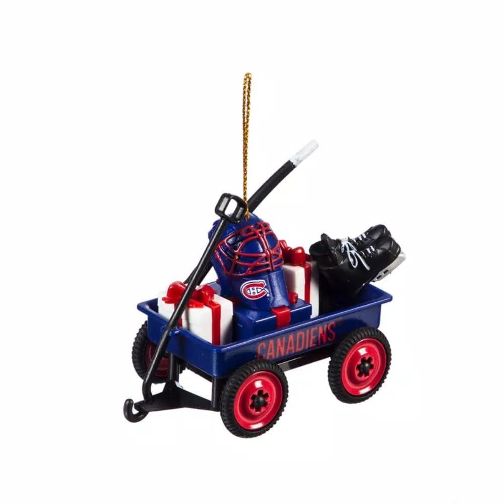 Team Sports America Montreal Canadiens NHL Team Wagon Christmas Ornament, 1.75 in.